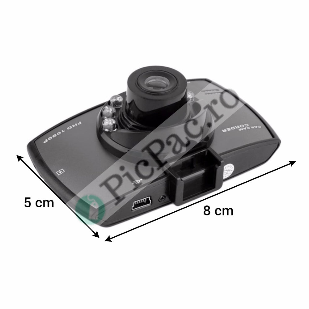 Autós DVR HD 1080P kamera 6cm LCD kijelzővel és G-szenzorral - Folyamatos felvétel