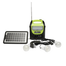 GD-8071 Hordozható Napelemes Készlet 3 LED Izzóval, Telefon Töltéssel, FM Rádióval, Bluetooth-szal és MP3-mal