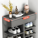 7 szintes cipőtároló, elegáns design, szürke - optimális cipőrendezés