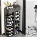7 szintes cipőtároló, elegáns design, szürke - optimális cipőrendezés