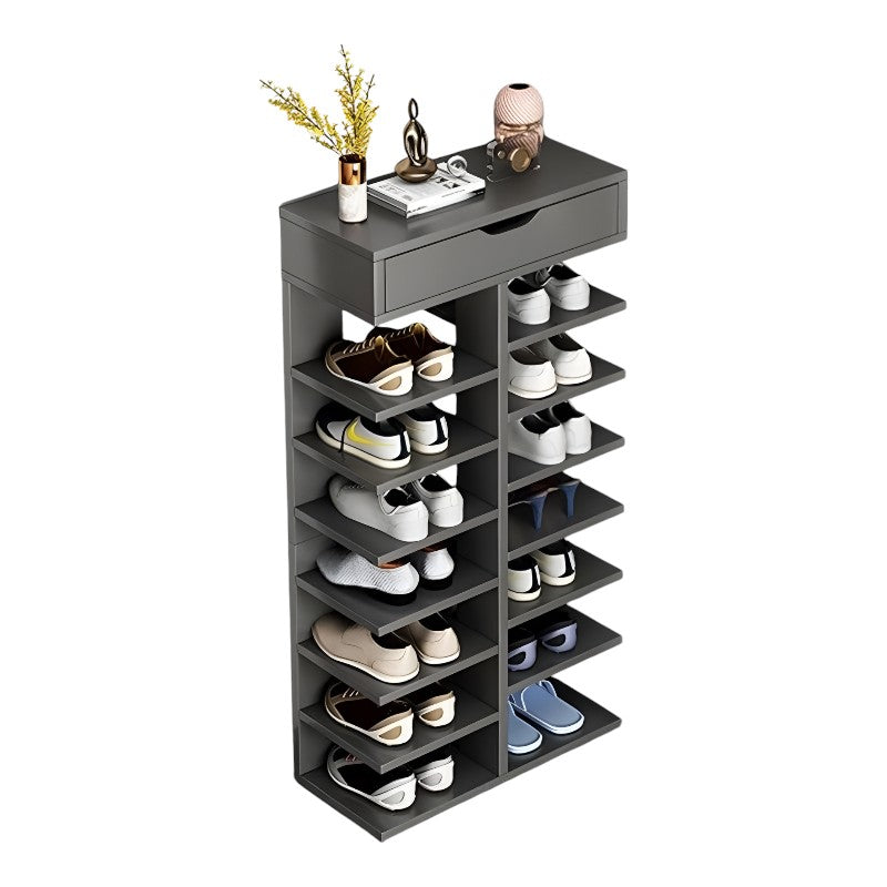 7 szintes cipőtároló, elegáns design, szürke - optimális cipőrendezés