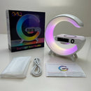 3 az 1-ben vezeték nélküli töltőállomás RGB lámpával és bluetooth hangszóróval, alkalmazásvezérlés