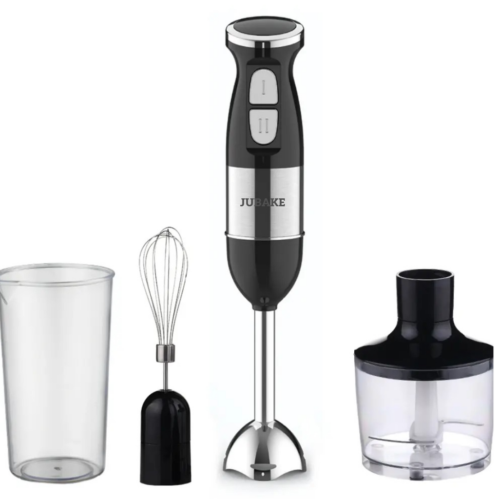 Jubake 500W Multifunkcionális Kézi Turmixgép - 2 Sebességfokozat, Rozsdamentes Acél Pengék, Aprító Tartozék