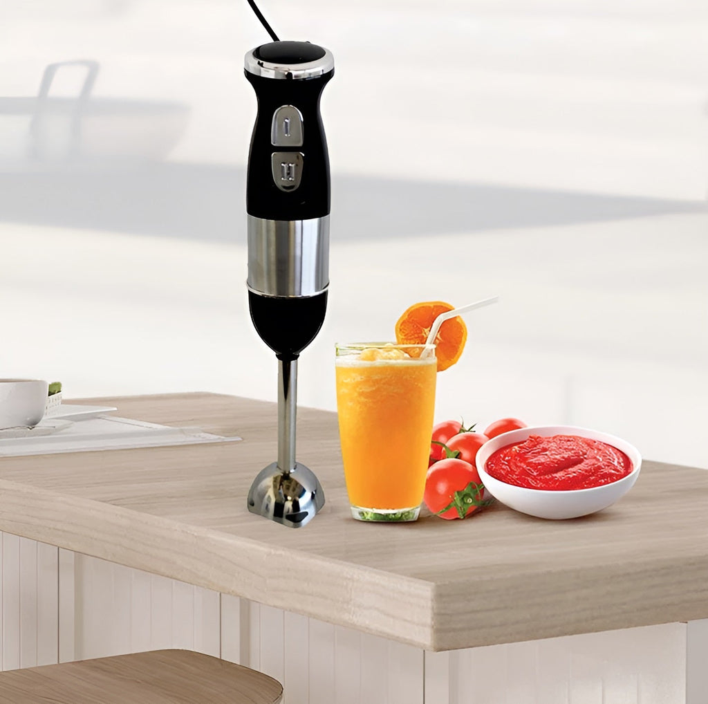 Jubake 500W Multifunkcionális Kézi Turmixgép - 2 Sebességfokozat, Rozsdamentes Acél Pengék, Aprító Tartozék