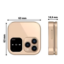 i16Pro Mini Flip Telefon - Dual SIM, HD Kijelző, Bluetooth, FM Rádió - Kompakt és Ellenálló Design