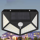 100 LED-es napelemes lámpa mozgásérzékelővel - 600 lumen