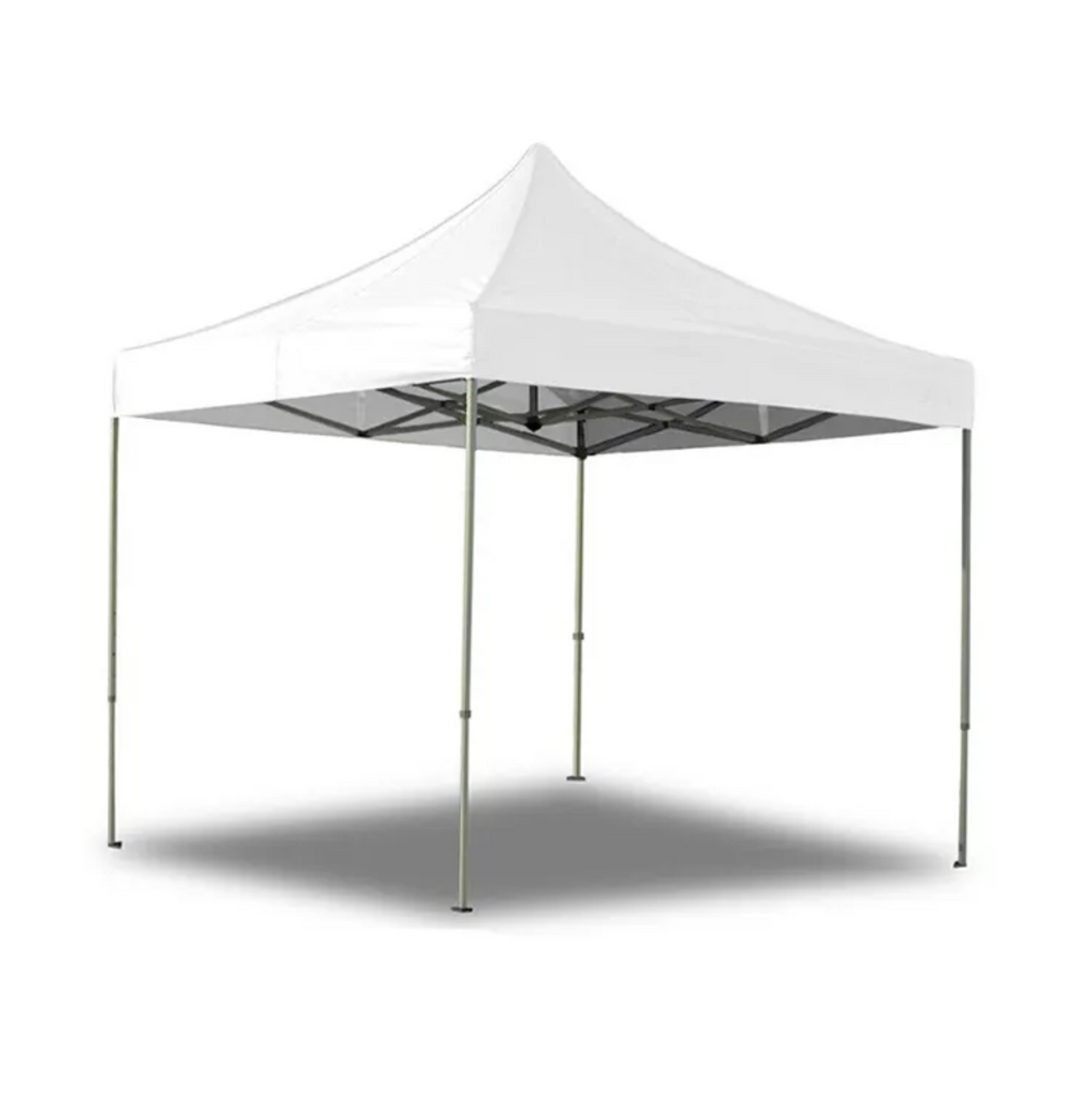 Fehér összecsukható pavilon sátor, 3x3 m, fém keret