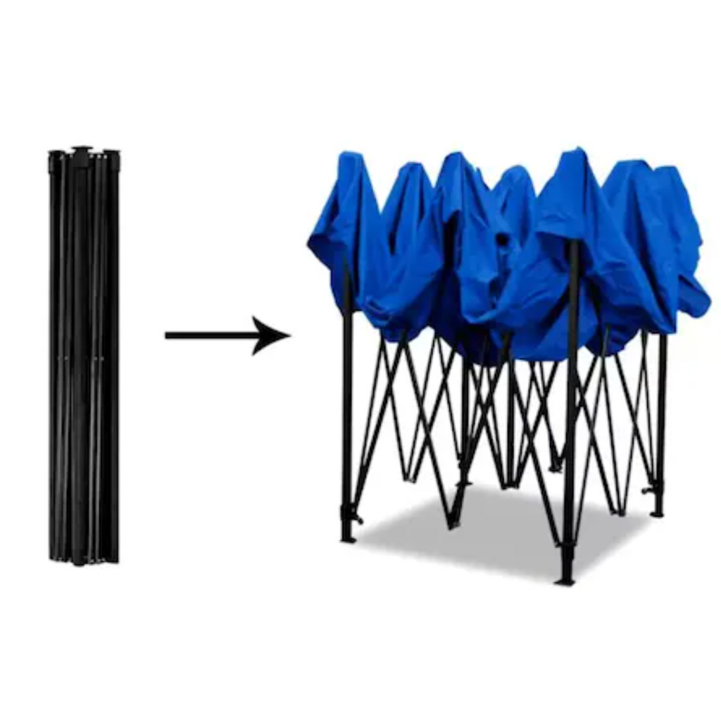 3x3m Összecsukható Pavilon Fémvázzal - Tartós Kék Kerti Sátor