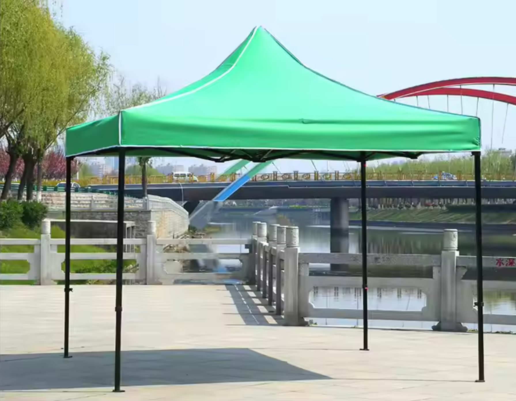 3x3m Zöld Összecsukható Pavilon - Ellenálló Fémváz, Gyorsan Összeszerelhető Rendezvényekre