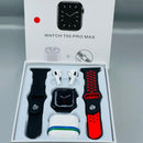 Smartwatch T55 Pro Max + Bluetooth fülhallgató + töltődokkoló + extra szíj - komplett szett
