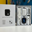 Smartwatch T55 Pro Max + Bluetooth fülhallgató + töltődokkoló + extra szíj - komplett szett