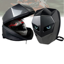 Vízálló motoros hátizsák LED-del és karbon dizájnnal - laptop rekesz, merev tok