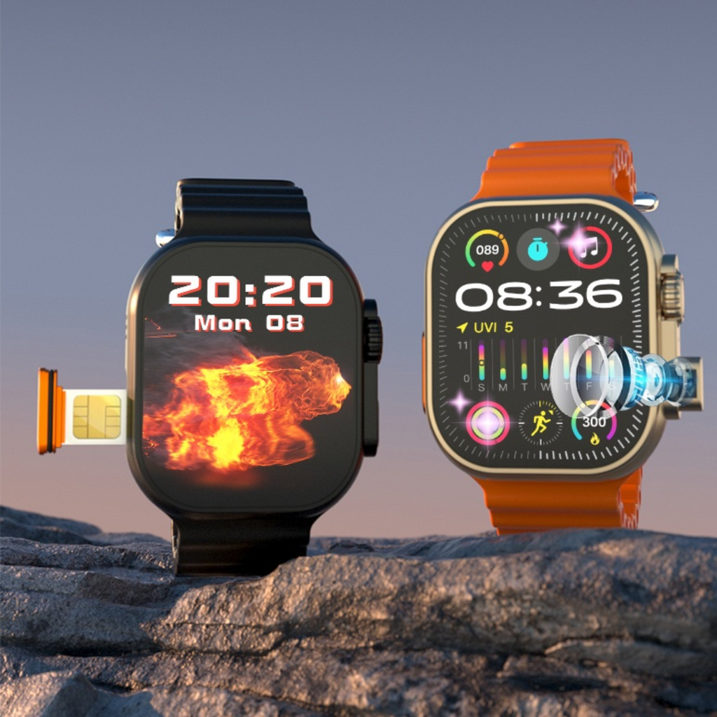 K4G Ultra Smartwatch 4G SIM-mel - Videóhívások, AI asszisztens és Egészségmonitor