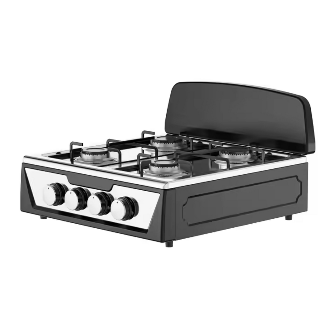 Star Chef Gáztűzhely 4 Égővel - Ellenálló Fém Burkolat, Robusztus Kialakítás Védőfedéllel