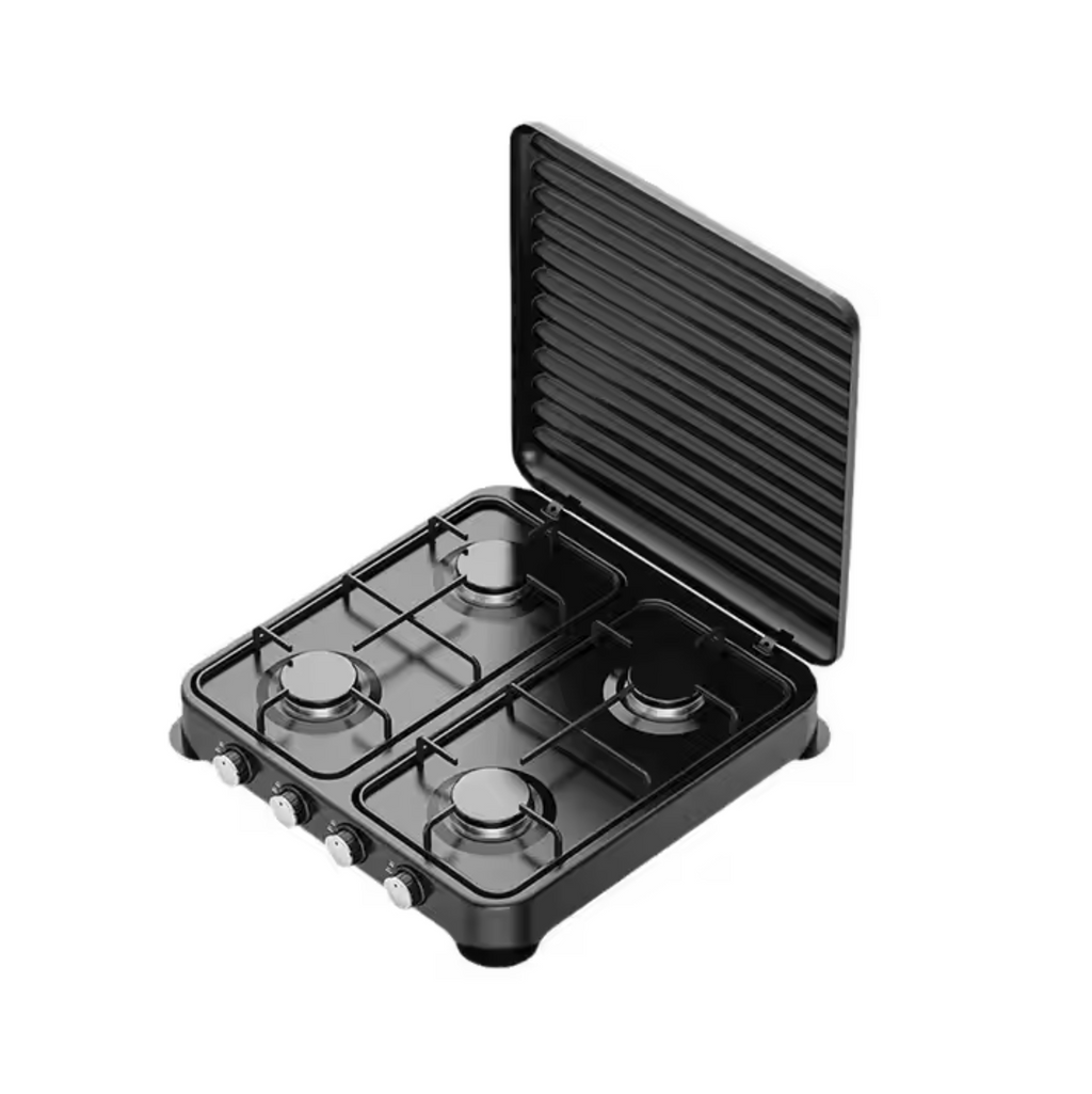 Star Chef 4 égős gáztűzhely – fémház fedéllel, kompakt professzionális kialakítás