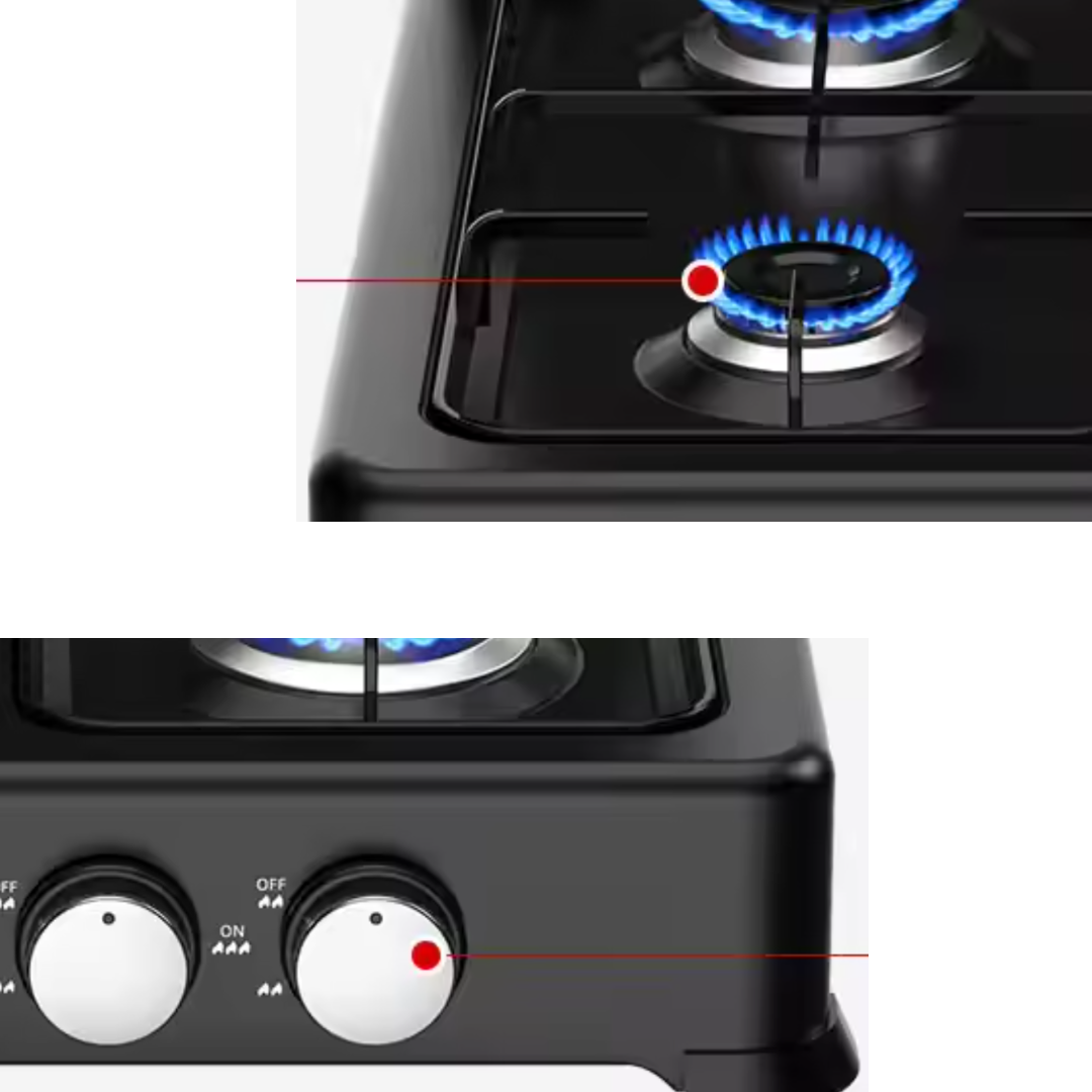 Star Chef 4 égős gáztűzhely – fémház fedéllel, kompakt professzionális kialakítás