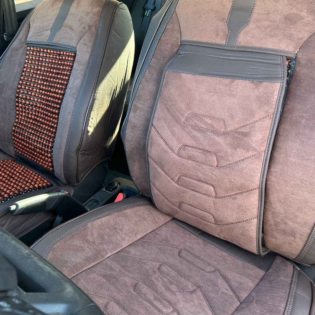 Univerzális Barna Autóüléshuzatok - Prémium Védelem Első/Hátsó Ülésekhez