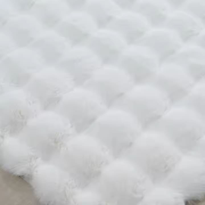 Puha műszőrme szőnyeg 3D Bubble design 180x230cm - Északi fehér nappaliba és hálószobába