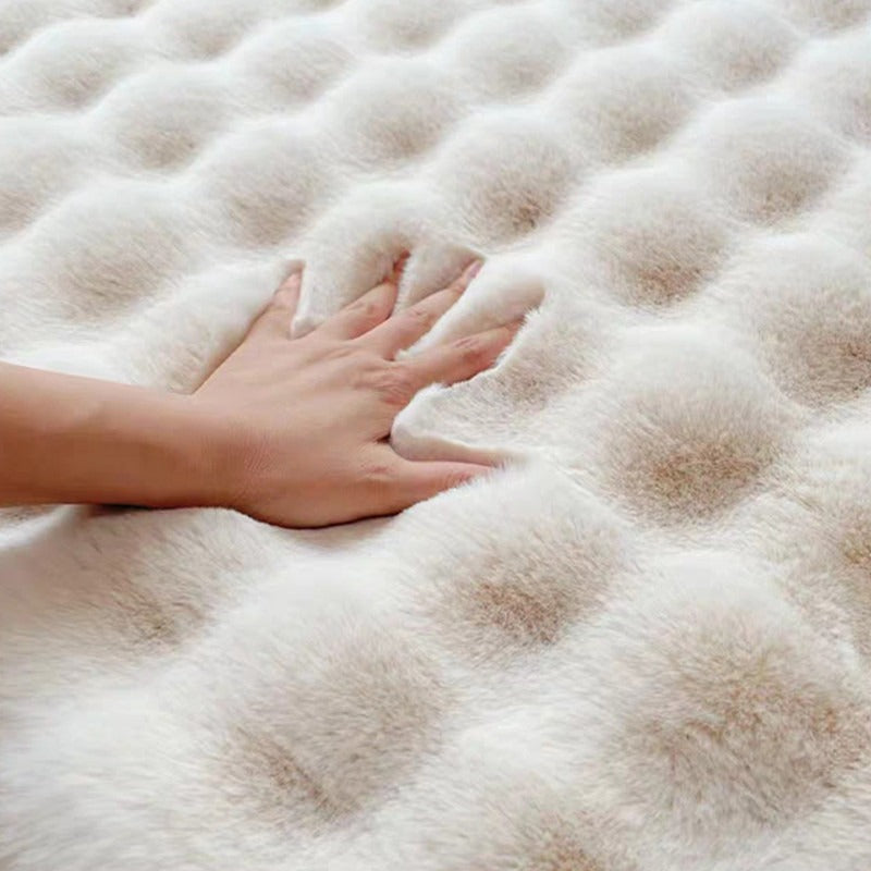 Puha műszőrme szőnyeg 3D Bubble design 180x230cm - Északi fehér nappaliba és hálószobába