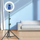 Professzionális kör alakú LED lámpa állvánnyal és telefontartóval - Ring Light sminkhez és fotózáshoz
