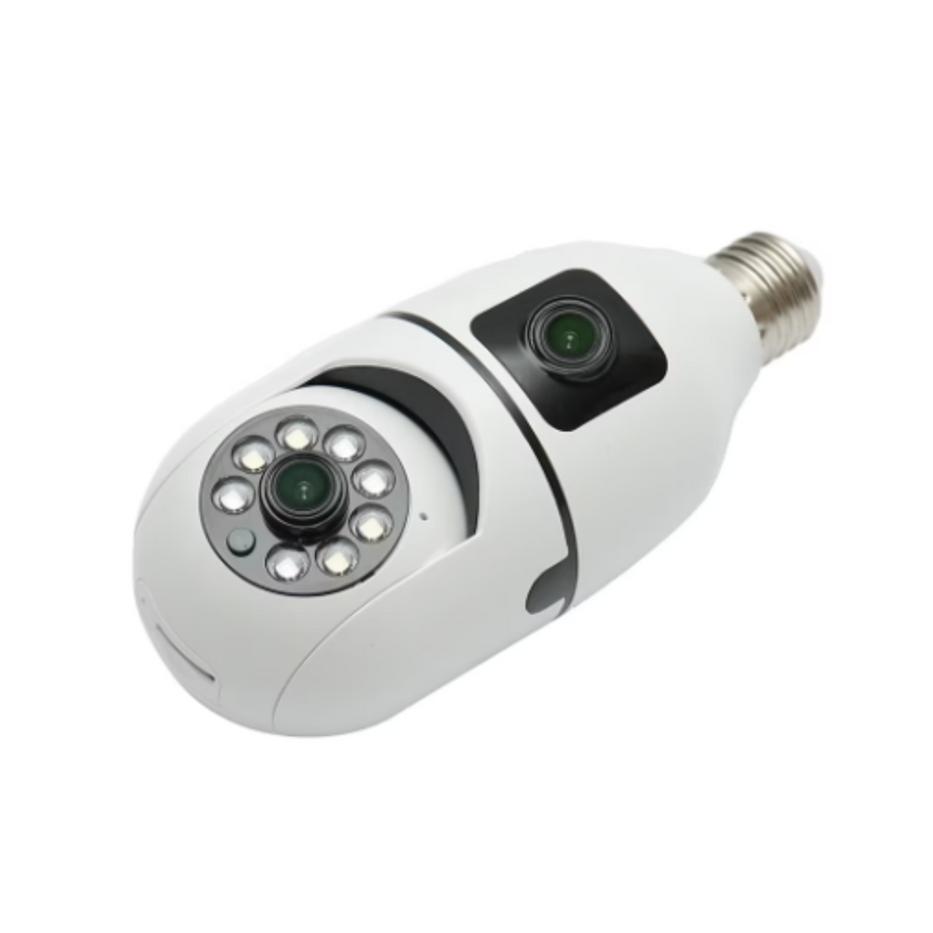 E27 360°-os Ultra HD 2MP WiFi megfigyelő kamera + 32GB kártya - Kétirányú hang és éjjellátó
