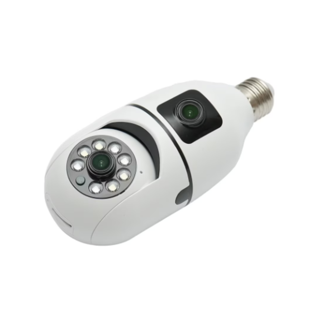 E27 360°-os Ultra HD 2MP WiFi megfigyelő kamera + 32GB kártya - Kétirányú hang és éjjellátó