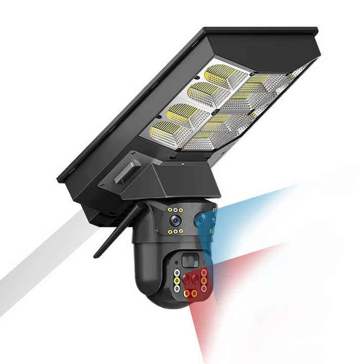 4MP napelemes térfigyelő kamera 32GB kártyával - Intelligens PTZ, erős LED, 4G, hangos kaputelefon