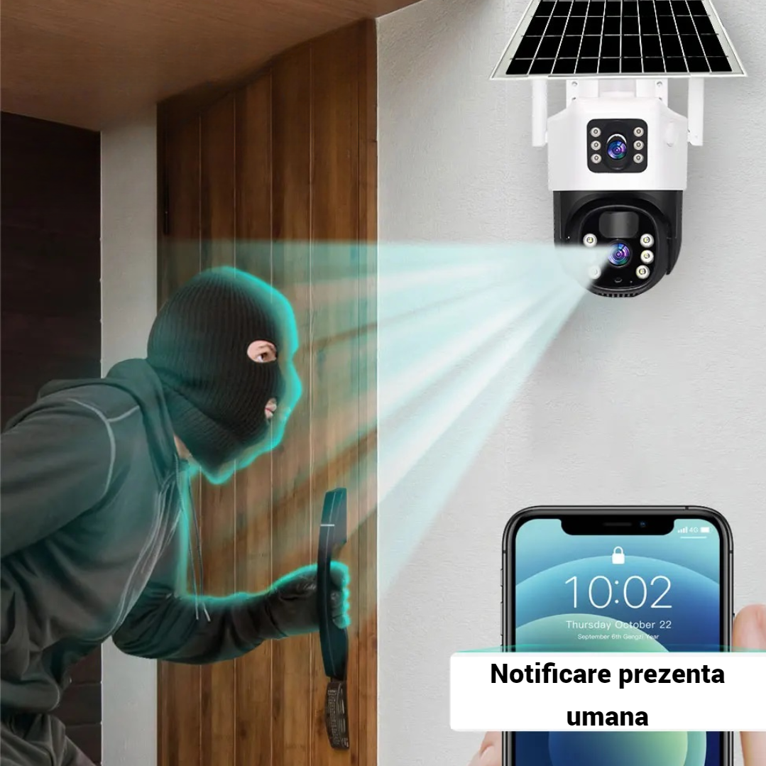 IP WiFi megfigyelő kamera csomag dupla lencsével + 32GB kártya - IR éjjellátó, mozgásérzékelés