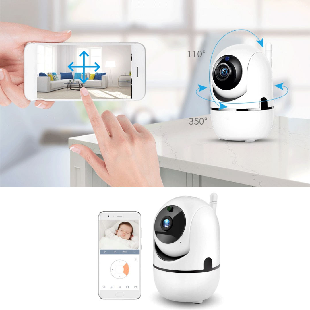 Intelligens WiFi HD720p megfigyelő kamera csomag + 32GB memóriakártya - Kétirányú hang, Éjszakai látás