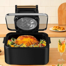 Digitális forrólevegős fritőz 12L 1700W - Érintőképernyős vezérlés, 11 program, LED kijelző, Olajmentes főzés