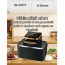 Digitális forrólevegős fritőz 12L 1700W - Érintőképernyős vezérlés, 11 program, LED kijelző, Olajmentes főzés