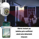 2 db WiFi kültéri/beltéri megfigyelő kamera szett színes éjszakai látással, telefonos vezérléssel, mozgásérzékeléssel