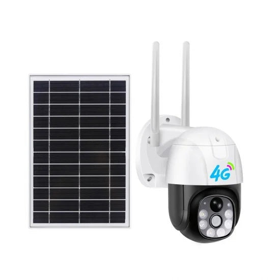 1+1 napelemes 4G SIM kártyás térfigyelő kamera szett, 5MP Full HD 1080p, 10X zoom, 9W napelem, IP66
