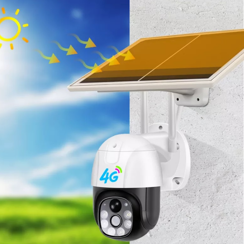 1+1 napelemes 4G SIM kártyás térfigyelő kamera szett, 5MP Full HD 1080p, 10X zoom, 9W napelem, IP66