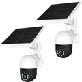 1+1 napelemes 4G SIM kártyás térfigyelő kamera szett, 5MP Full HD 1080p, 10X zoom, 9W napelem, IP66