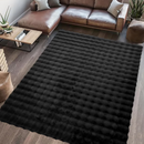 Műszőrme szőnyeg 3D Bubble Nordic design 180x230cm - Puha és bolyhos nappaliba és hálószobába, fekete