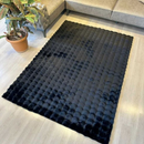 Műszőrme szőnyeg 3D Bubble Nordic design 180x230cm - Puha és bolyhos nappaliba és hálószobába, fekete