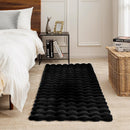 Műszőrme szőnyeg 3D Bubble Nordic design 180x230cm - Puha és bolyhos nappaliba és hálószobába, fekete