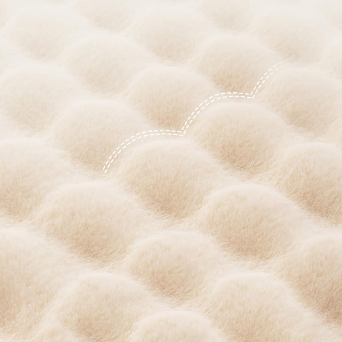 Műszőrme Szőnyeg 3D Bubble 180x230cm - Prémium Skandináv Design Nappaliba és Hálószobába - Krém