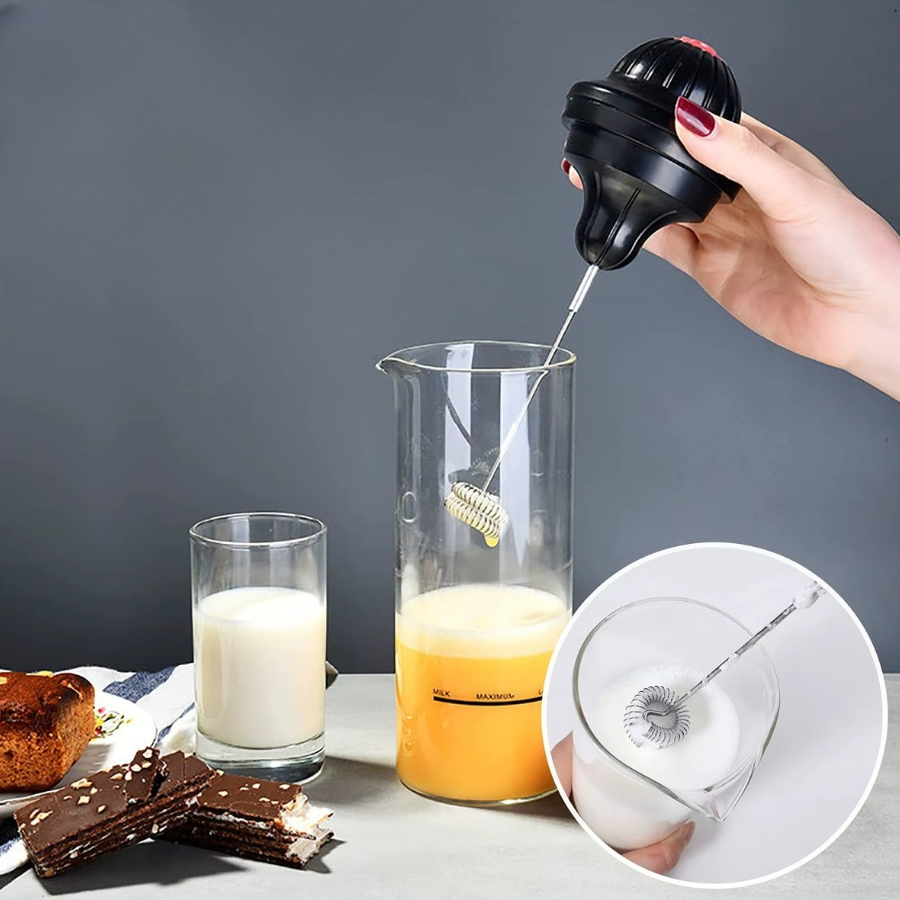 Elektromos tejhabosító 450 ml, hőálló üvegpohárral, sűrű és egyenletes habbal, ideális cappuccinohoz, lattéhoz és kávéhoz