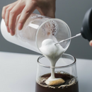 Elektromos tejhabosító 450 ml, hőálló üvegpohárral, sűrű és egyenletes habbal, ideális cappuccinohoz, lattéhoz és kávéhoz