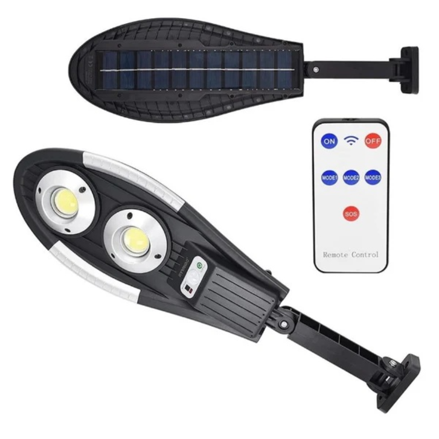 150W-os napelemes lámpa 60 COB LED-del, mozgásérzékelővel, 3 világítási móddal, távirányítóval, IP65, akár 12 órás üzemidővel, kültéri világítás udvarra és kertbe