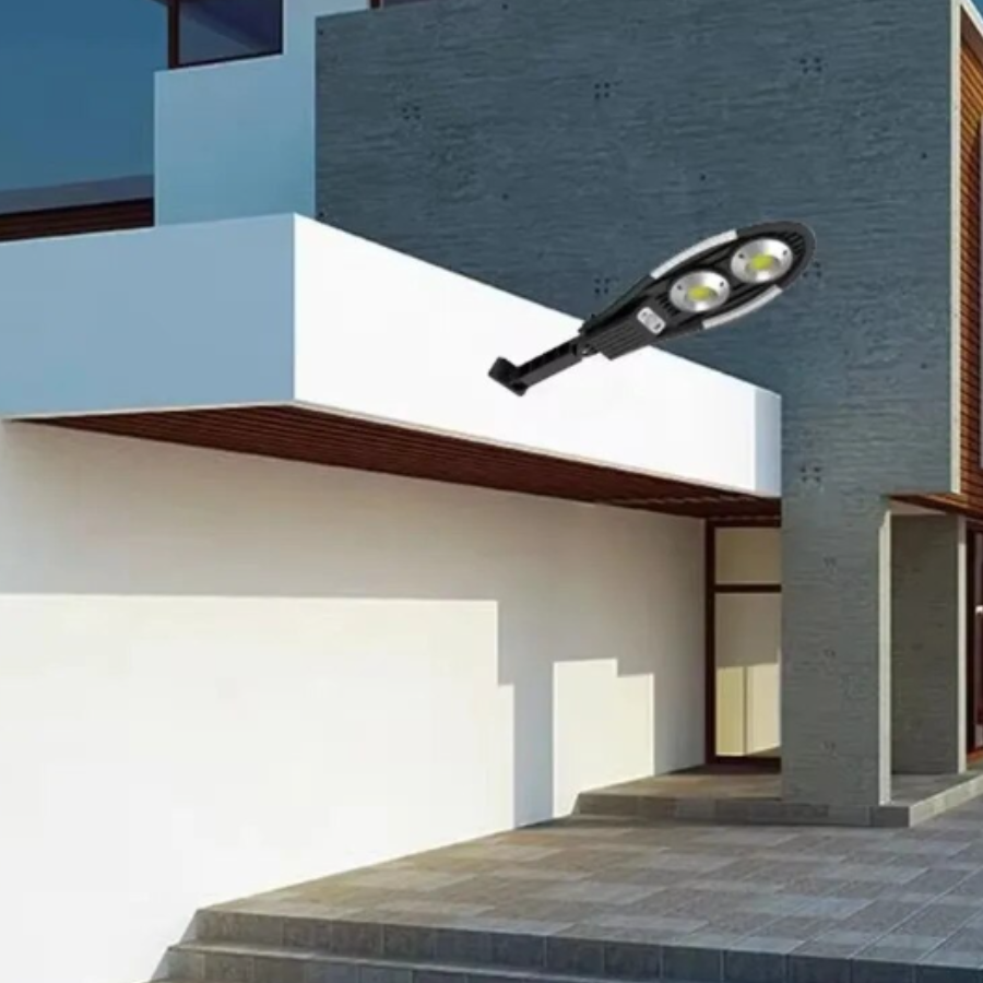 150W-os napelemes lámpa 60 COB LED-del, mozgásérzékelővel, 3 világítási móddal, távirányítóval, IP65, akár 12 órás üzemidővel, kültéri világítás udvarra és kertbe
