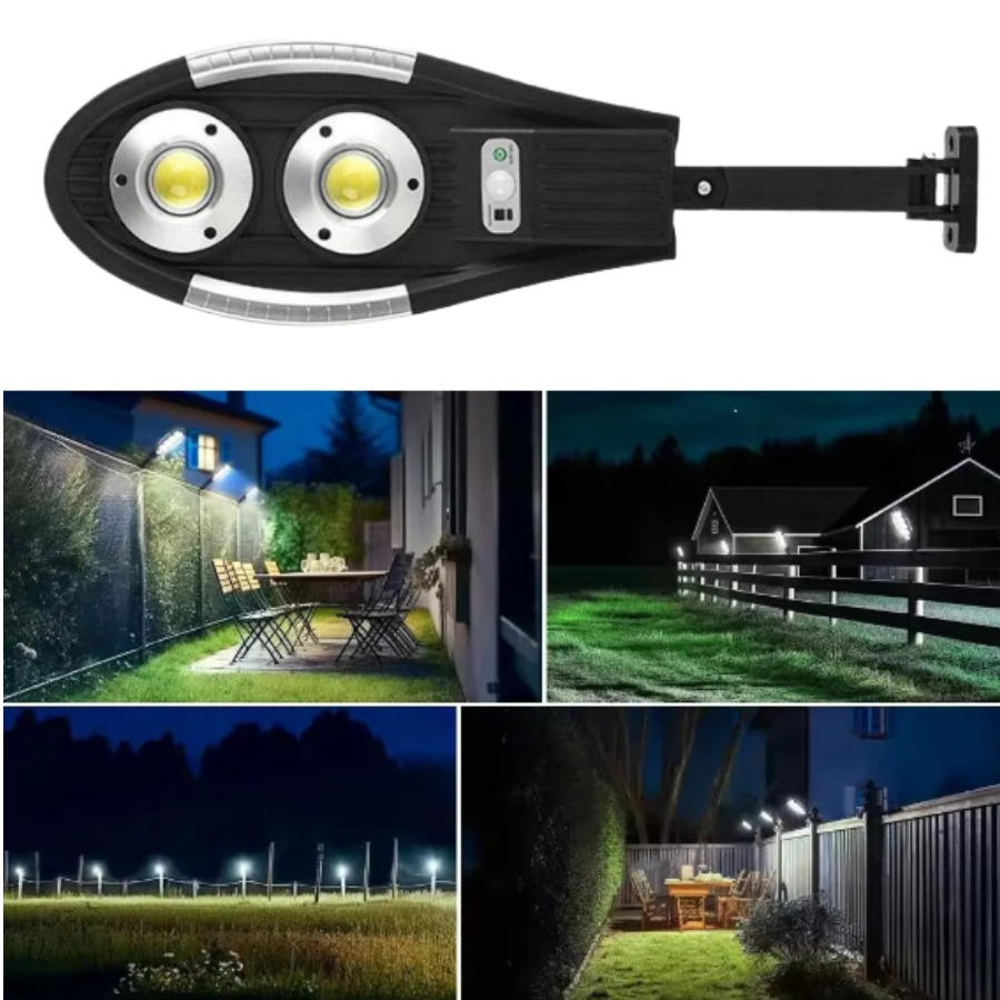 150W-os napelemes lámpa 60 COB LED-del, mozgásérzékelővel, 3 világítási móddal, távirányítóval, IP65, akár 12 órás üzemidővel, kültéri világítás udvarra és kertbe