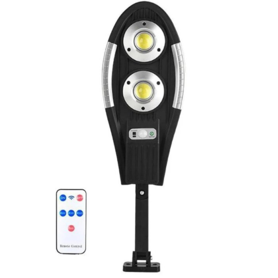 150W-os napelemes lámpa 60 COB LED-del, mozgásérzékelővel, 3 világítási móddal, távirányítóval, IP65, akár 12 órás üzemidővel, kültéri világítás udvarra és kertbe