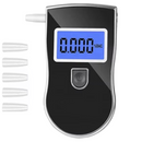 Digitális alkoholszonda megvilágított LCD kijelzővel, automata szenzor ellenőrzés, 3 mérési egység és 5 fúvóka mellékelve