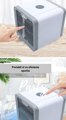 Készletkisöprés. Mini légkondicionáló párásítóval és USB csatlakozással, LED hangulatvilágítással