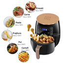 Gazdaságos Konyhai Csomag – Air Fryer 6L 2400W Olajmentes Fritőz Digitális Kijelzővel + 6 az 1-ben Zöldség- és Gyümölcsreszelő Tartállyal