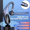 KJ12 vezeték nélküli Bluetooth headset, kihangosító mikrofonnal, 180°-os forgatás, LED kijelző, hosszú üzemidő, gyors csatlakozás, 10m hatótáv, fekete