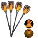 4X LED Szolár Lámpa Lánghatással Fáklya - 12 LED, Elegáns Design, Időjárásálló